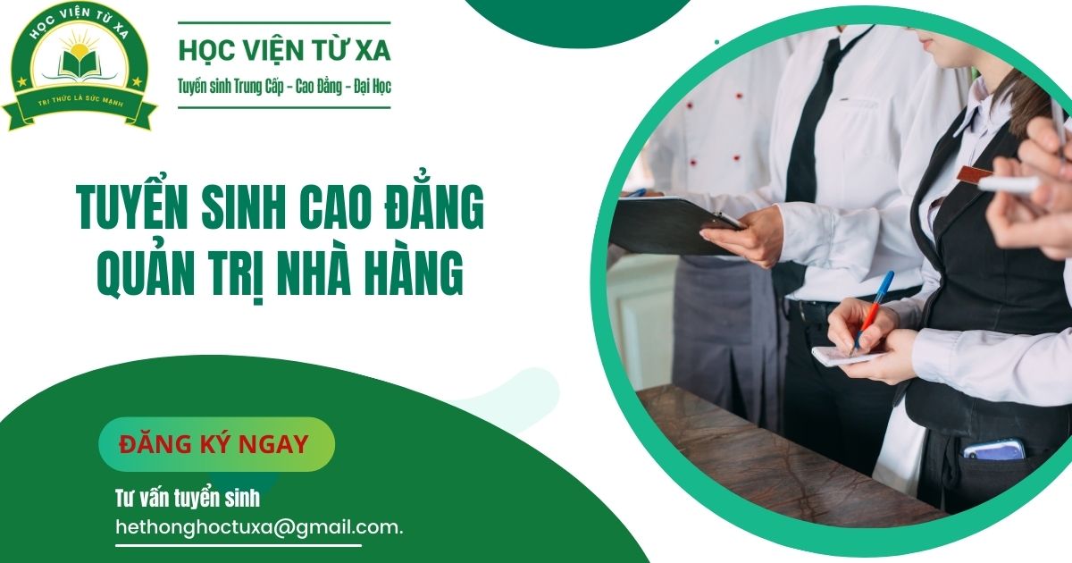 tuyển sinh cao đẳng quản trị nhà hàng