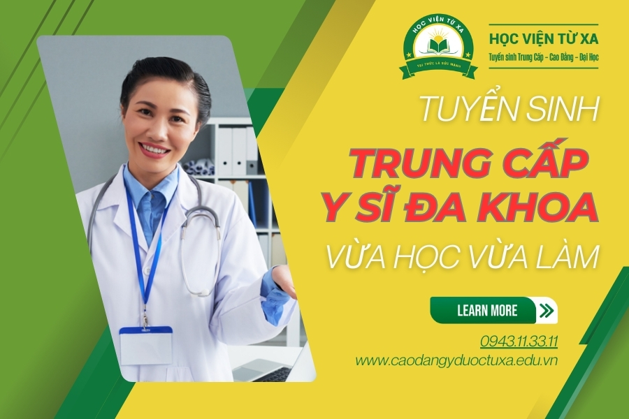 Tuyển sinh Trung cấp Y sĩ đa khoa vừa học vừa làm