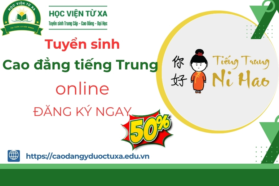 Tuyển sinh Cao đẳng tiếng Trung online