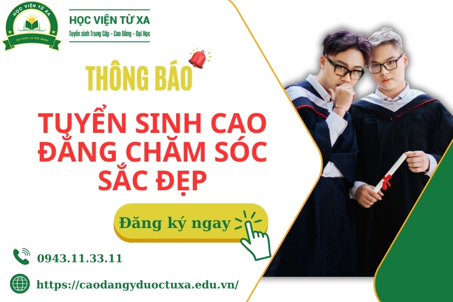 Thông báo Tuyển sinh Cao đẳng Chăm sóc Sắc đẹp Mới nhất