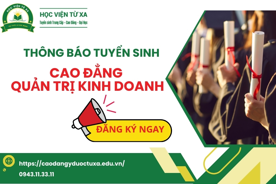 Tuyển sinh Cao đẳng Quản trị Kinh doanh Trực tuyến [ ĐANG XÉT TUYỂN]