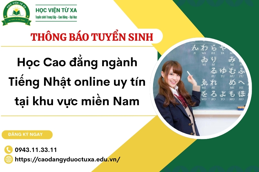 Học Cao đẳng ngành Tiếng Nhật online uy tín tại khu vực miền Nam