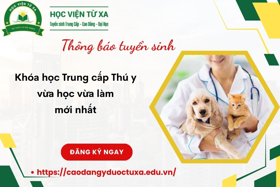 Khóa học Trung cấp Thú y vừa học vừa làm mới nhất