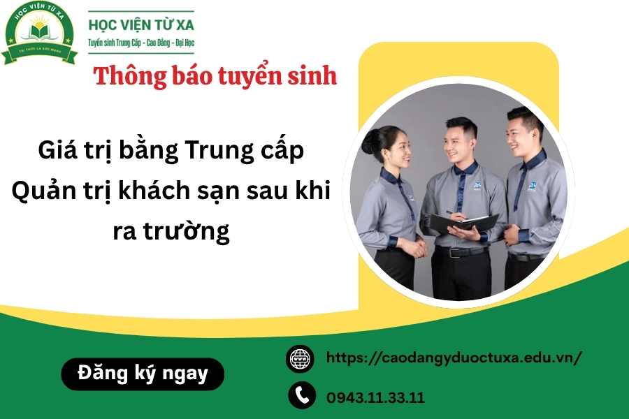 Giá trị bằng Trung cấp Quản trị khách sạn sau khi ra trường
