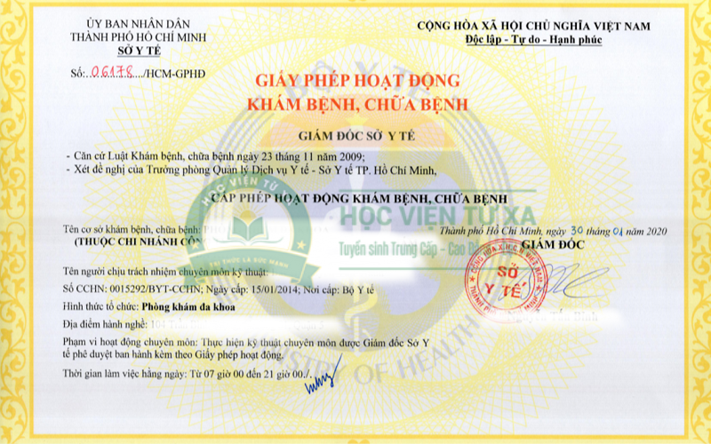 Điều kiện xin cấp giấy phép hành nghề cho người có bằng Cao đẳng Y học cổ truyền từ xa
